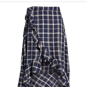Somedays Lovin Plaid Ruffle Wrap Skirt